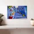 thumbnail image 2 of Elephant Stock Moroccan Blue Street Wall Art - Horizontal Canvas Wall Art - Living Room Wall Decor - Architecture Canvas - Blue And Purple Decor - 12" x 8", 2 of 8