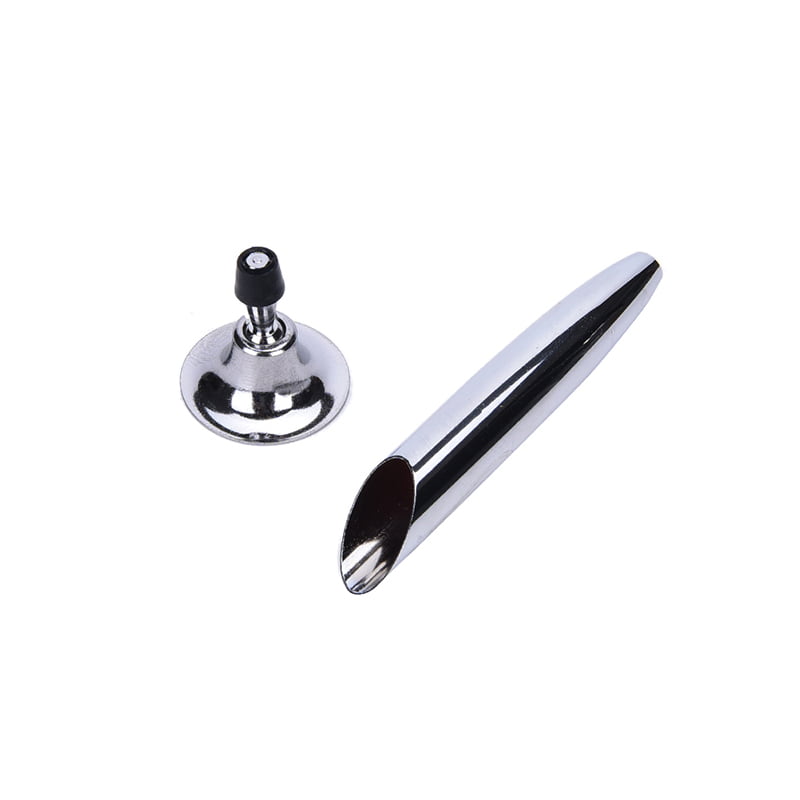 Desktop Pen Pencil Holder Ball Point Swivel Stand Funnel Foundation Silver! 