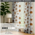 thumbnail image 6 of Vargottam Cotton Canvas Curtains - 90" Long Drapes for Tall Windows or Balcony Doors - Set of 2 Panels, 52"x90" - Light Filtering Rod Pocket/Back Tab Drapes, 3-in-1 Hanging - Boho Design (White), 6 of 8
