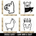 thumbnail image 2 of Fun Llamas Scarf Llama Unicorn Rubber Stamp Set for Scrapbooking Crafting Stamping - Small 3/4 Inch, 2 of 7