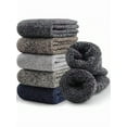 thumbnail image 2 of 5 Pairs Merino Wool Socks For Men, Thick Winter Wool Hiking Socks, Warm Breathable Crew Mens Socks, 2 of 7