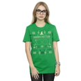 thumbnail image 2 of Harry Potter Womens Christmas Pattern Cotton Boyfriend T-Shirt, 2 of 3
