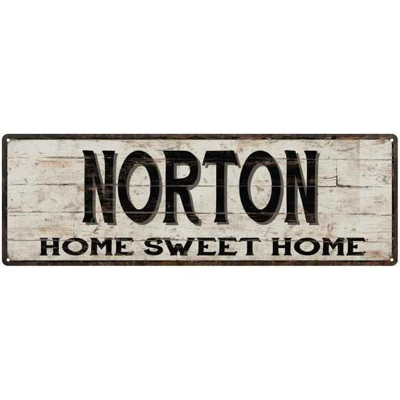 NORTON Rustic Home Sweet Home Sign Gift 6x18 Metal Decor 106180084485