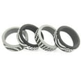 thumbnail image 1 of Alianzas de boda de silicona de fibra de carbono para hombres, anillos de silicona transpirables para hombres, alianzas de compromiso de boda de goma con borde, comodidad para el entrenamiento, 8 mm, 1 of 6
