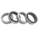 thumbnail image 1 of Anillos de boda de silicona y fibra de carbono para hombre, anillos de silicona transpirables para hombre, bandas de compromiso de boda de goma con borde cómodo para entrenar, 8 mm de ancho, 1 of 6
