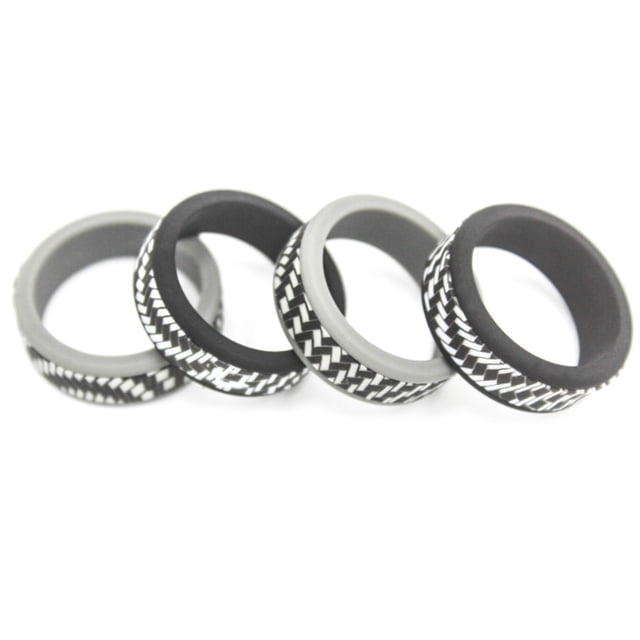 Alianzas de boda de silicona de fibra de carbono para hombres, anillos de silicona transpirables para hombres, alianzas de compromiso de boda de goma con borde, comodidad para el entrenamiento, 8 mm
