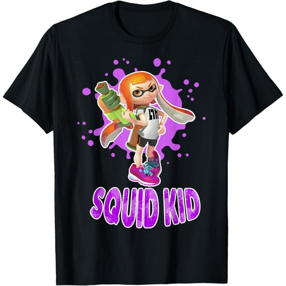 Splatoon T-shirt Squid Kid Pink Splat Graphic T-Shirt