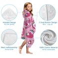 thumbnail image 7 of Strawberry Plants Fruit Dessert Milk Pink Pattern Hooded Bath Towel，50"x30" for Ages 3 To 12 Kids, Quick Dry Lightweight Soft Microfiber Hood Beach Towel Cover Up for Kids, 7 of 7