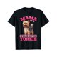 thumbnail image 1 of [Yorkie Mama, Christmas Gift] Christmas Yorkie Mama T-Shirt - 100% Cotton, Single Side Printed, Black Short Sleeve, S-XXXL, 1pc, 180g, Casual Sporty Tee, Comfy Tee, 1 of 6
