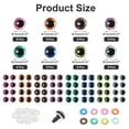 thumbnail image 2 of Uxcell 12mm Flash Safety Eyes, 64 Pcs Doll Eyes Realistic Colorful Crocheting Safety Eyes for Decor Crochet Accessories Dolls Craft Halloween, 8 Colors, 2 of 7