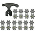 thumbnail image 1 of 20 Pcs Golf Spikes Set Golf Cleats Replacement with 1 Golf Cleats Spanner Thread Screw 6mm Dia Golf Spike Tool For Lawn Cricket Shoe Golf Player Lover, 1 of 6