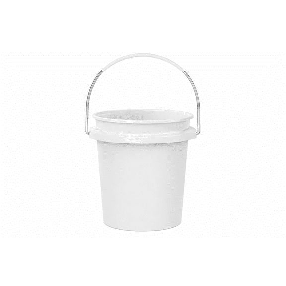 Hyper Tough 0.4 Quart White Mini Bucket, Small Durable Utility Pail for Cleaning, Crafts & Storage