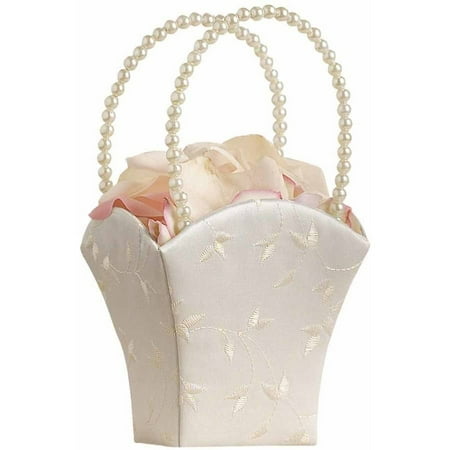 Lillian Rose Elegant Ivory Flower Girl Basket