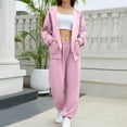 thumbnail image 5 of Womens Textured Tracksuit Sets 2 Piece Sweatsuits Long Sleeve Zip Up Sweatshirt Hoodies and Sweatpants Jogger Pants Trendy Fall Outfits, 5 of 5