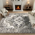 thumbnail image 3 of Ileading 5'x8' Boho Area Rug for Living Room, Non Slip Machine Washable Rugs Vintage Floor Carpet for Bedroom Dinning Room Kitchen, Brown, 3 of 12