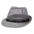 thumbnail image 2 of Panama Hats for Men Women Summer Lightweight Breathable Mesh Sun Hat Fedora Trilby Hats, 2 of 4