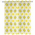 thumbnail image 4 of Outdoor Curtains for Patio Waterproof Moroccan Pattern Indoor/Outdoor Curtain Tiebacks Geometric Trellis Yellow Grey Privacy Sun Block Grommet Drapes for Pergolas Gazebo Porch 2 Panel 54x108 Inch, 4 of 9
