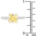 thumbnail image 3 of Precious Stars R07052R-C60-10 Precious Stars Silvertone Princess-cut Yellow Cubic Zirconia Engagement Ring, 3 of 4