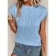 thumbnail image 3 of Camiseta PRETTYGARDEN de Manga Corta con Textura en Azul Claro M, 3 of 8