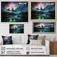 thumbnail image 4 of Designart "Northern Lights delicate Enchantment II" Landscapes Floater Framed Wall Art Print, 4 of 7