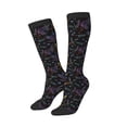 thumbnail image 2 of Daiia Sports Socks Lavender Flowers Printed Novelty Crew Socks for Men Women Knee High Socks Cotton Socks Soft & Breathable Support Unisex Socks, 2 of 9