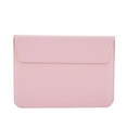 thumbnail image 1 of Langgg PU Leather Laptop Storage Bag Portable Solid Color Stylish Replacement Soft Lining Notebook Computer Carrying Case Protector Pink, 1 of 9