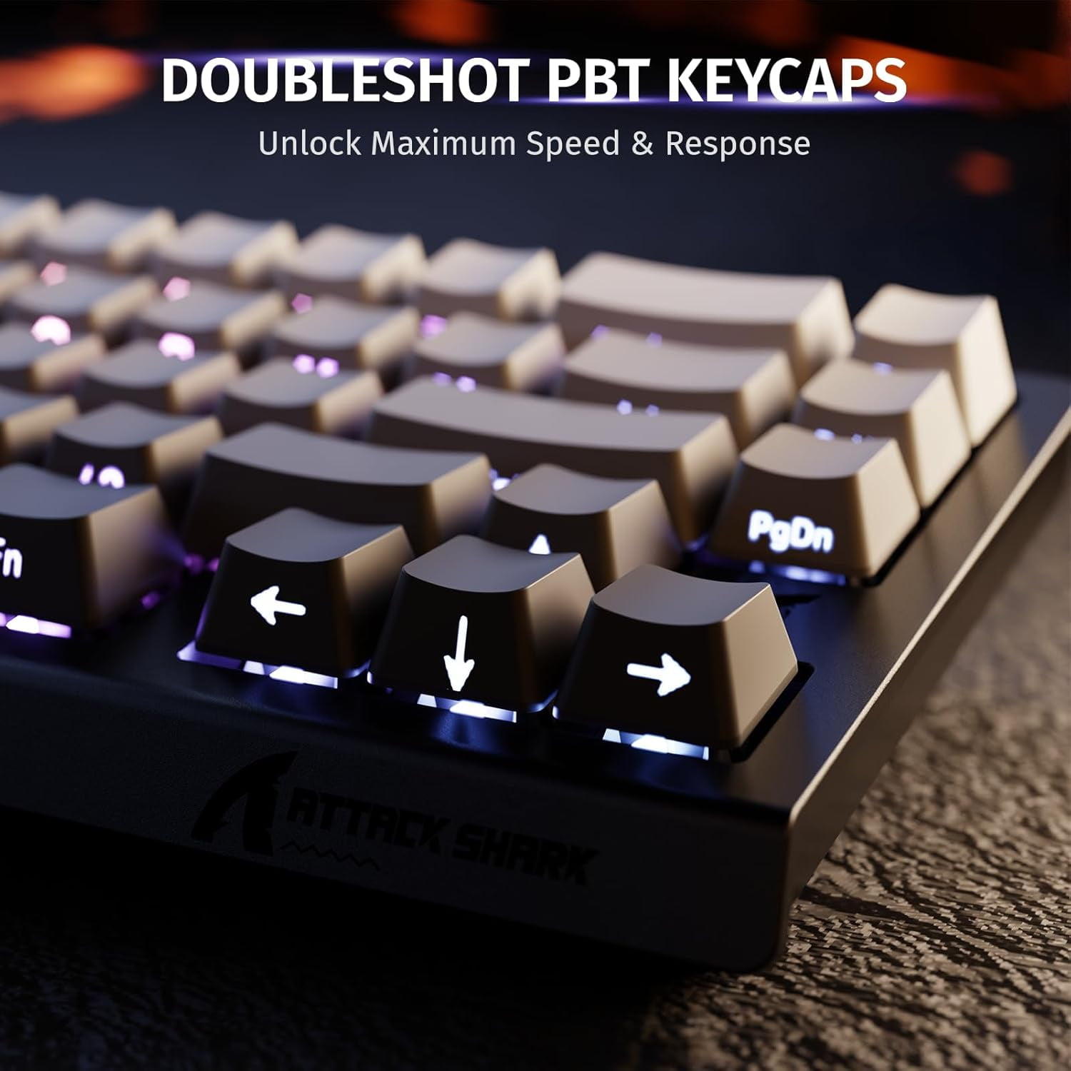 ATTACK SHARK X68 HE Rapid Trigger Keyboard Magnetic Switch with C01PRO Coiled Cable, 60% Wired 8KHz Magnetic Keyboard With 0.01mm RT Accuracy, Support RT/Snap Tap/DKS/MT/TGL
