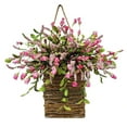 thumbnail image 5 of Wildflower Door Hanger Basket Wreath, Spring and Summer Welcome Sign for Front Door, Farmhouse Door Hanger Wildflower Basket Wreath, Seasonal Hanging Ornament Front Door Decoration, 5 of 9