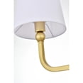 thumbnail image 4 of Living District Colson 2-Light Metal & Fabric Bath Sconce in Brass/White, 4 of 6