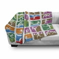 thumbnail image 3 of Olympics Soft Flannel Fleece Blanket, Pictograms of the Summer Sports Sailing Wrestling Boxing Fencing Weightlifting, Cozy Plush for Indoor and Outdoor Use, 60" x 80", Green Purple, by Ambesonne, 3 of 6