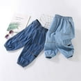 thumbnail image 5 of KAUOD Toddler Baby Boys Jeans Vintage Elastic Waist Harem Denim Pants Straight Pull on Fall Casual Denim Trousers with Pockets, 5 of 7