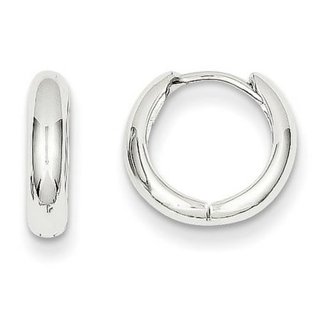 FJC Finejewelers - 14kt White Gold Hinged Hoop Earrings - Walmart.com