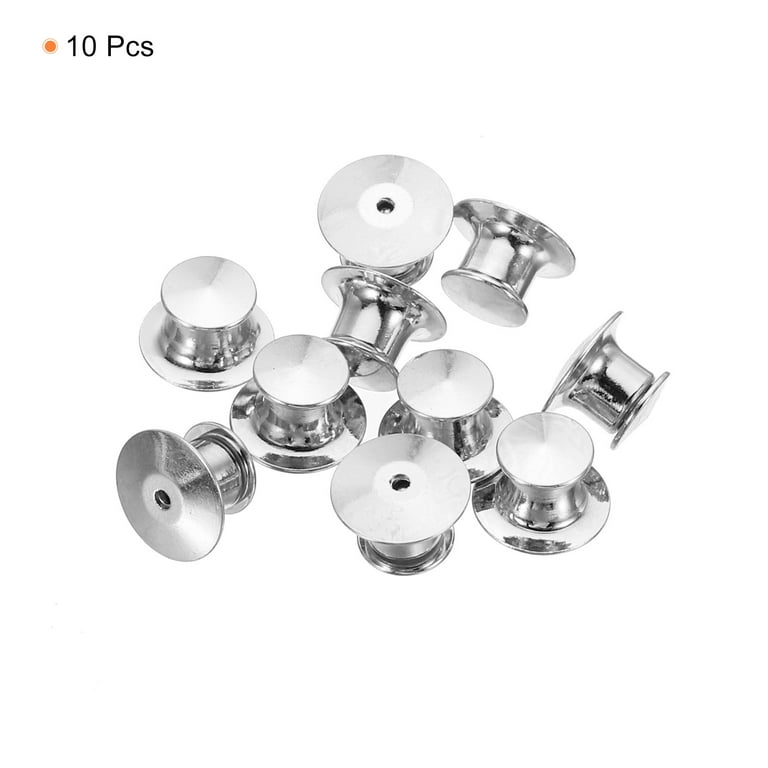 Uxcell Pin Backs Metal Lapel Pin Backing Enamel Pin Brooch Holder  Decorative Accessories Silver Tone 100 Pack