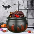 Witch Cauldron Handheld Flame Barrel Black Cauldron Candy Buckets Candy