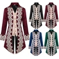 thumbnail image 2 of Chaqueta gótica victoriana estilo steampunk para hombre, frac de terciopelo morado vintage, levita medieval, uniforme, traje renacentista para hombre, 2 of 5