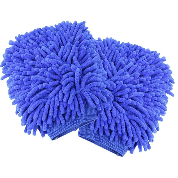 Chenille Microfiber Premium Car Wash Mitt Set of 2 NonScratch