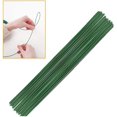 thumbnail image 2 of 200 piezas de alambre de tallo floral, tallo de ramo verde oscuro de calibre 22 de 16 pulgadas para arreglos florales, manualidades de bricolaje, suministros para hacer flores Xemadio WRJM-214, 2 of 7
