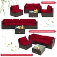 thumbnail image 6 of 5-Piece Patio Conversation Set Outdoor Rattan Furniture Set with Glass Table, 6 of 7
