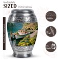 thumbnail image 2 of JAGASY Boat Cremation Urns for Human Ashes for Women, Green Small Urn for Ashes Adult Male, Lake & Wooden Boat Decorative Urns for Husband, Keepsake Memorial Urn for Wife, (3 Inch), 2 of 7