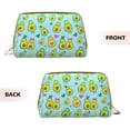 thumbnail image 3 of Picia Cartoon Avocado Print Leather Makeup Bag Make Up Bag Travel Toiletry Bag for Her Girlfriend Teacher Teen Girl Gifts, 3 of 8