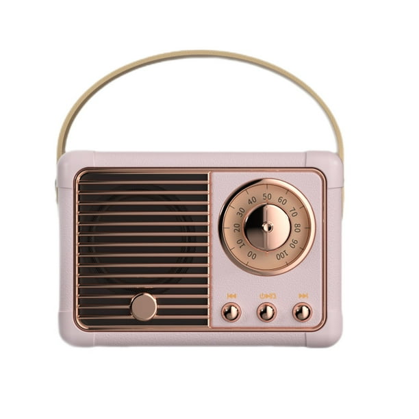 Radio portátil, radio retro vintage con altavoces integrados, mejor recepción y mayor duración.