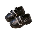 thumbnail image 2 of ITSAME Girls Platform Loafers, Adjustable Strap Round Toe Cute Bow Kids Fashion School Uniform Dress Shoes Black 9.5(Little Kids), 2 of 9