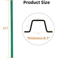thumbnail image 2 of COZONY 6 FT U-Channel Sign Post, Steel Sign Post, Heavy Duty Steel Fence for Garden, Farm, Traffic Intersection, 2 pcs, 2 of 7