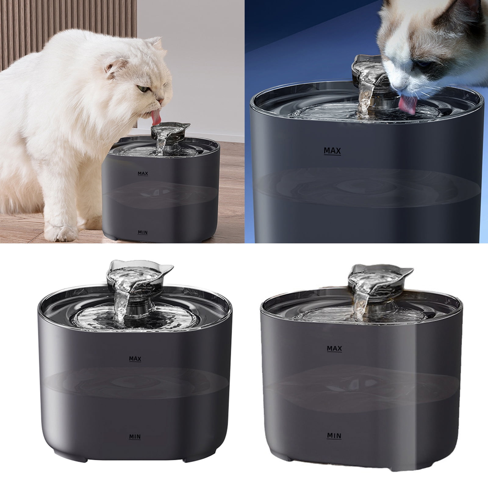 Acahhotxx Drinking Fountains, Cats Water Fountains Automatic Dogs Pet Drinking Mute Water Dispenser Large Capacity Quiet Automatic Fountains - Getting Startless Plug