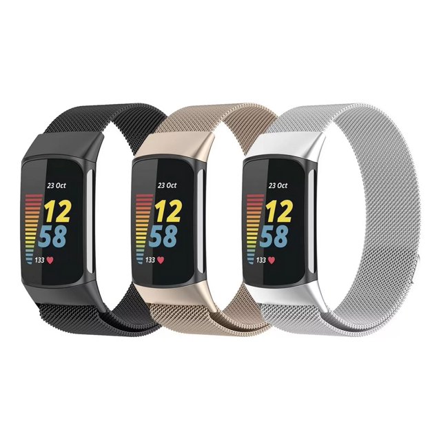 3 Correas De Milanesas Loop Acero Para Fitbit Charge 6 / 5