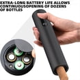 thumbnail image 2 of Wine Bottle Opener, Electric Wine Bottle Openers,Battery Operated Automatic Wine Corkscrew for Wine Lovers Gift,1x Bottle opener,Black, 2 of 6