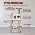 thumbnail image 4 of TRIXIE Federico Plush & Sisal 4-Level 56" Cat Tree Scratching Posts Condo Hammock Greige, 4 of 7