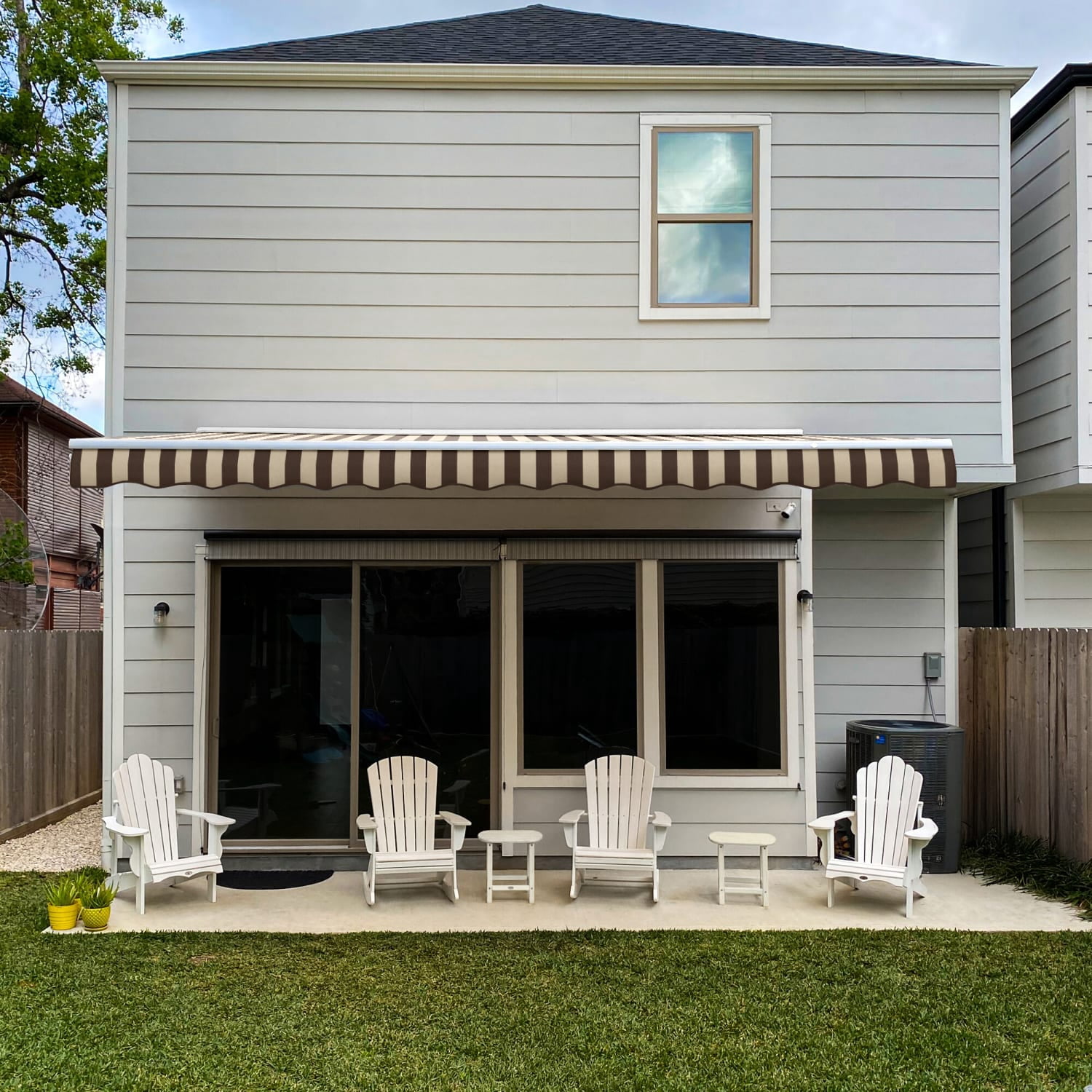 Awntech Destin with Hood Right Motor with Remote Motorized Retractable Awning