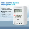 thumbnail image 2 of Mistaha Automatic Timer Switch with Microcomputer Time Control - 16 Programs, 1min-168hrs Range, 25A Load, White - ABS Material, AC220V - Ideal for Power Control, Includes AAA Battery - KG316TA, 2 of 6