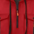 thumbnail image 7 of Evdexr Men's Big and Tall Hoodies Quarter Zip Tactical Pullover Winter Drawstring Long Sleeve Athletic Sweatshirt Fall Kangaroo Pockets Oversized Weighted Hoodie Red 2XL, 7 of 7